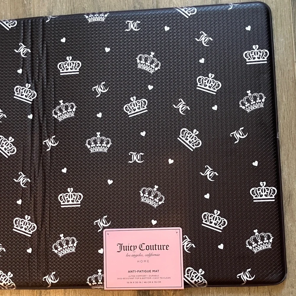 🤎Juicy Couture large anti-fatigue mat bathroom mat doormat kitchen rug NWT